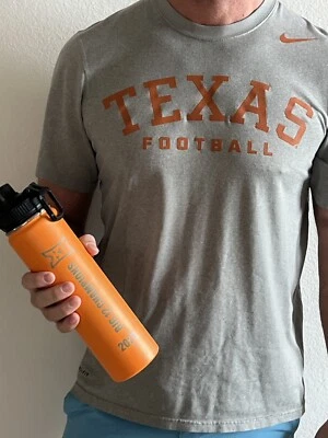 Botella Texas Longhorns Big 12 Champions 24 oz con logotipo grabado. ¡NUEVO! Tapa abatible Foto 1 de 4