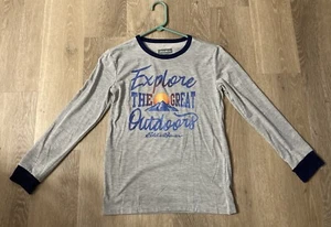 (NWOT) Eddie Bauer Boy’s Gray Size 10-12 Top “ Explore The Great Outdoors" - Picture 1 of 6