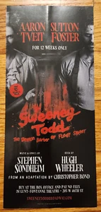 Sweeney Todd Broadway Advertising Flyer Pamphlet 2024 Sutton Foster Aaron Tveit - Picture 1 of 1