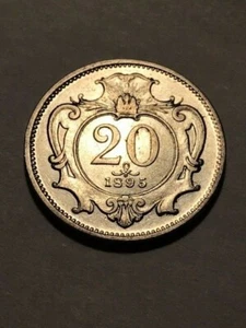 1895 Austria 20 Heller XF+ #9954 - Picture 1 of 4