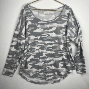 Lucky Brand Camo Sterne Langarm Waffel Strick Top Thermo Shirt Gr. XL 1100 - Bild 1 von 5