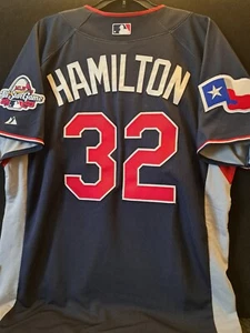 JOSH HAMILTON 2009 ALL STAR JERSEY AUTH. MAJESTIC TEXAS RANGERS - VINTAGE/RARE! - Picture 1 of 7