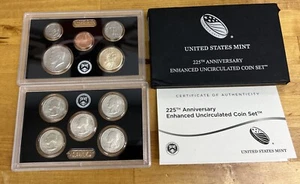 US Mint 225th Anniversary Enhanced Uncirculated 10 Coin Set w/OGP & COA - Picture 1 of 9