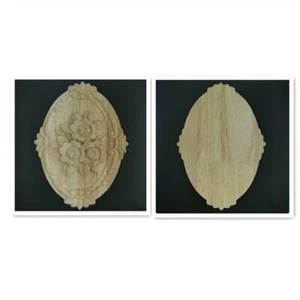 DIY Wooden Carved Applique Furniture Unpainted Moulding Decals Onlay Home Decor - Picture 1 of 3