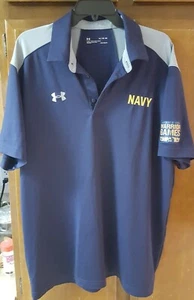 Under Armour NAVY DEPARTMENT OF DEFENSE WARRIOR GAMES Tampa Bay Mens Shirt XL  - Picture 1 of 8