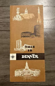 1960s THIS IS DENVER US National Bank State Facts Travel Guide Brochure and Map - Picture 1 of 15