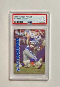 Barry Sanders 1993 Skybox Impact #101 PSA 10 gemas como nuevo Detroit Lions NFL HOF - Imagen 1 de 4