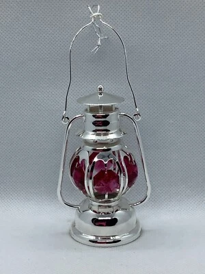 Estatuilla de linterna de cristal Swarovski adorno enchapado en plata rara difícil de encontrar rosa Foto 1 de 4