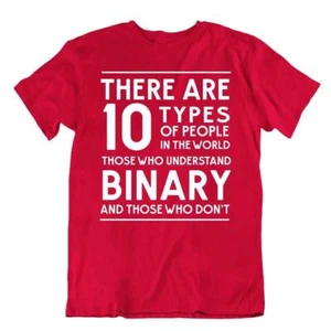 Camiseta de lenguaje binario programador de computadora camiseta broma matemática - Imagen 1 de 8