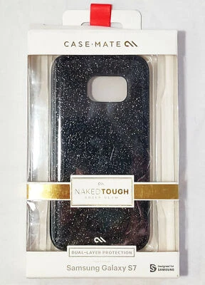 NUEVO Estuche Mate Galaxy S7 DESNUDO RESISTENTE Transparente Glamour NOIR Funda Teléfono Transparente Delgada Foto 1 de 4