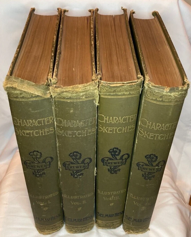 *SALE* ANTIQUE 1892 Character Sketches of Romance Fiction and the Drama Set of 4 - Image 1 of 4
