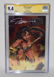 JIM LEE SIGNED AUTOGRAPHED JUSTICE LEAGUE #4 2018 SDCC FOIL VARIANT CGC 9.4 - Picture 1 of 3