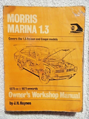 Morris Marina 1.3 Haynes Workshop Manual from 1971 onwards. - Image 1 of 4