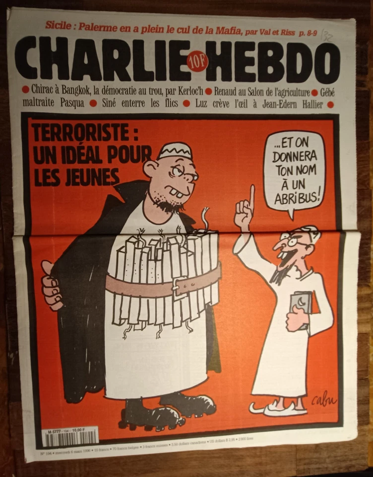 No. 194 Of 1996 France Satirical Newspaper Charlie Hebdo - Reference No. 132 - Image 1 of 1