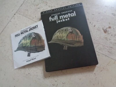 FULL METAL JACKET Stanley Kubrick 3 Disc SteelBook Blu-ray + DVD + CD Soundtrack - Image 1 of 4