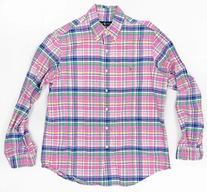 Camicia Ralph Lauren vintage vestibilità classica 100% cotone Oxford a quadri uomo grande - Foto 1 di 3