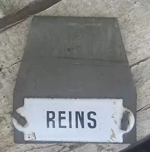ANCIENNE PETITE PLAQUE ÉMAILLÉE REINS SUPPORT CABINET CURIOSITÉ DÉCO - Imagen 1 de 5