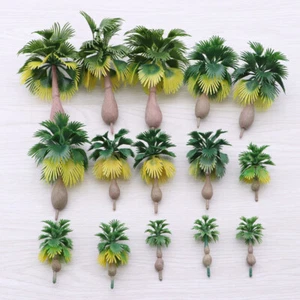 15pcs miniature landscape scenery Plastic Mini Palm Tree Layout Model Train - Picture 1 of 12