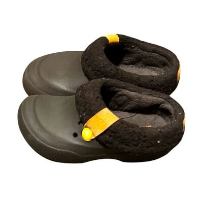 Zapatos sin cordones Crocs marrón chocolate con piel sintética zuecos unisex para niños talla 1 Foto 1 de 4