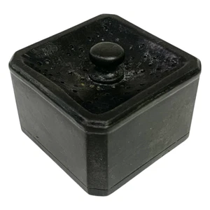 RARE C1770 Wedgwood & Bentley Black Basalt Antique 2x2x1.5" Ink Spot Sander NICE - Picture 1 of 6