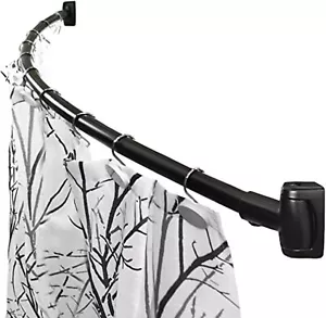 60-Inch Stainless Steel Curved Shower Curtain Rod, 5 Foot Mounted Non-Telesco... - Picture 1 of 2