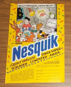 Seltene Werbung NESQUIK Commodore Amiga 500 Promo 1989 - Bild 1 von 1