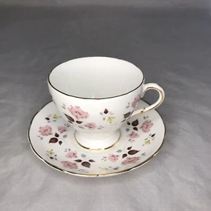 Vintage Foley Bone China Roselle Tea Cup & Saucer Floral England Numbered - Picture 1 of 12