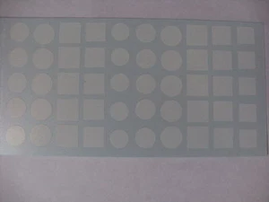 decalque decals decalcomanie rond et carré pour portiere rallye 1/43 en blanc - Imagen 1 de 1