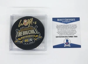 Carl Hagelin Signed Michigan Wolverines Big Chill Official Game Puck Beckett COA - Picture 1 of 2