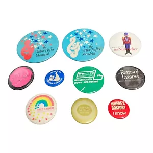 Lote de 10 botones Pinback Boston Massachusetts vintage - Imagen 1 de 4