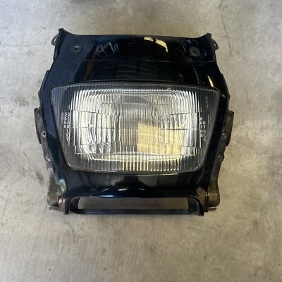 1997 - 2000 Suzuki Bandit GSF1200S Headlight With Bracket And Fairing Black OEM - Image 1 of 4