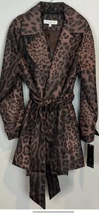 Pamela McCoy Trench braun Tier Regenmantel Mantel XS neu mit Etikett UVP 120 $ DEADSTOCK Y2K - Bild 1 von 12