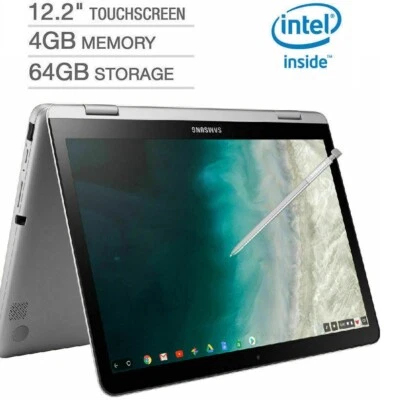 🎁NEW Samsung 12.2" FHD 2-in-1 Touch Chromebook Plus V2 Celeron/4GB/64GB+Pen🔥 - Image 1 of 4