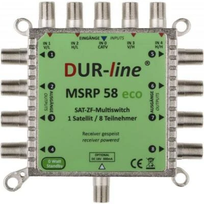► DUR-line MSRP 58 eco 5/8 Sat Multischalter ohne Netzteil Quad LNB tauglich - Bild 1 von 4