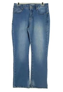 Chico’s Platinum Blue Jeans 0.5 Short Pants Bootcut 31 Stretch Cotton Sienna - Picture 1 of 9