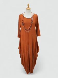 Lagenlook ausgefallenes Stretch Ballonform Jersey Kleid 12-18 (14 Farben) - Bild 1 von 28