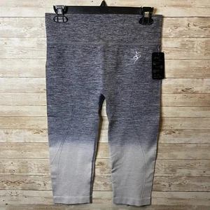 NWT Women’s Hombre Yoga Capris Gray L-XL - Picture 1 of 5