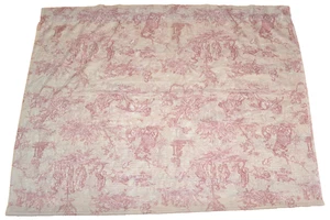 Country Vorhänge Lenox Toile Rot Transparent Panel 58X90 Polyester French Country USA - Bild 1 von 5