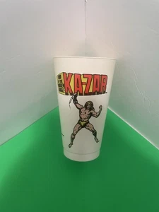 MARVEL COMICS 7-11 KA-ZAR LORD OF THE JUNGLE SLURPEE PLASTIC CUP 1975 VINTAGE. - Picture 1 of 3