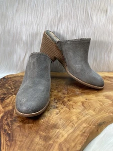 Sofft Mule Clogs “Samarie” Taupe Suede Shoes Stacked Heel Wm’s Size 8.5 M Gray - Picture 1 of 21