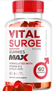 Vital Surge Male Gummies: Max Strength, Advanced Formula, 60-Count - LOT OF 5 - - Picture 1 of 3