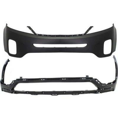 Комплект из 2 передних верхних накладок на бампер CAPA для Kia Sorento 2014-2015 пара - Изображение 1 из 4