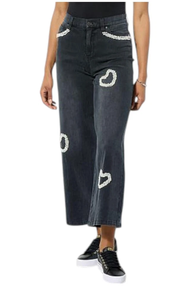 C Wonder by Christian Siriano Women's Pearl Heart Jean Black Wash - Image 1 of 1