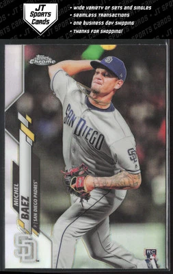 2020 Topps Chrome Michel Baez 187 RC Refractor | San Diego Padres - Image 1 of 2