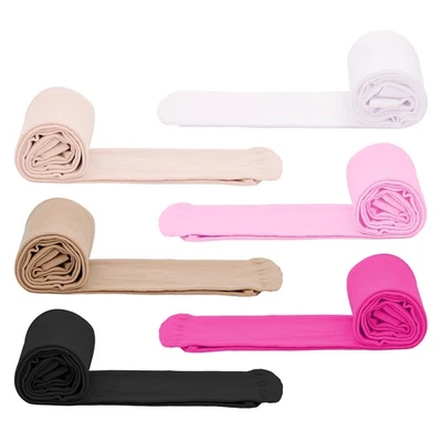 6 pares de medias de baile para niñas - rosa, blanco, negro y tostado 6-9 Foto 1 de 4