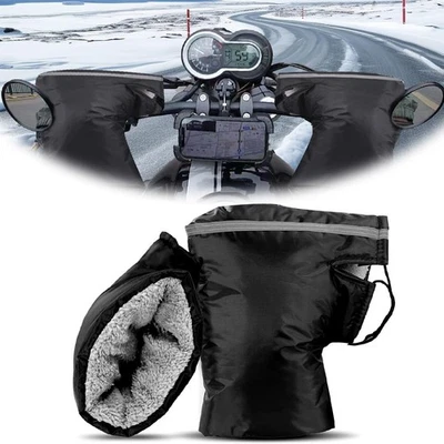 Agctrler Motorrad Lenker Handshuhe, Winter Thermo Winddicht Lenkerstulpen