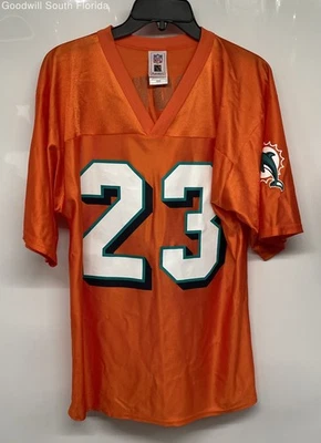 Camiseta de fútbol americano NFL para hombre estampada naranja de los Miami Dolphins Ronnie marrón #23 talla M Foto 1 de 4