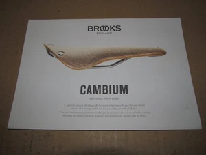 Folleto de sillines de bicicleta Brooks Cambium - Imagen 1 de 5