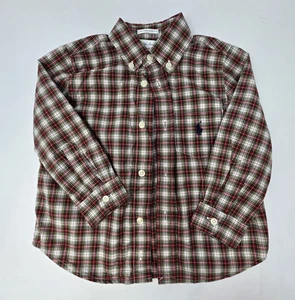Ralph Lauren Toddler Boys Plaid Button-Down Shirt Long Sleeve Holiday  24M /2T - Picture 1 of 13