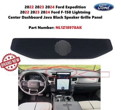 2022-2024 Ford F-150 Lightning Dashboard Java Speaker Grille Panel NL1Z18978AK - Image 1 of 4